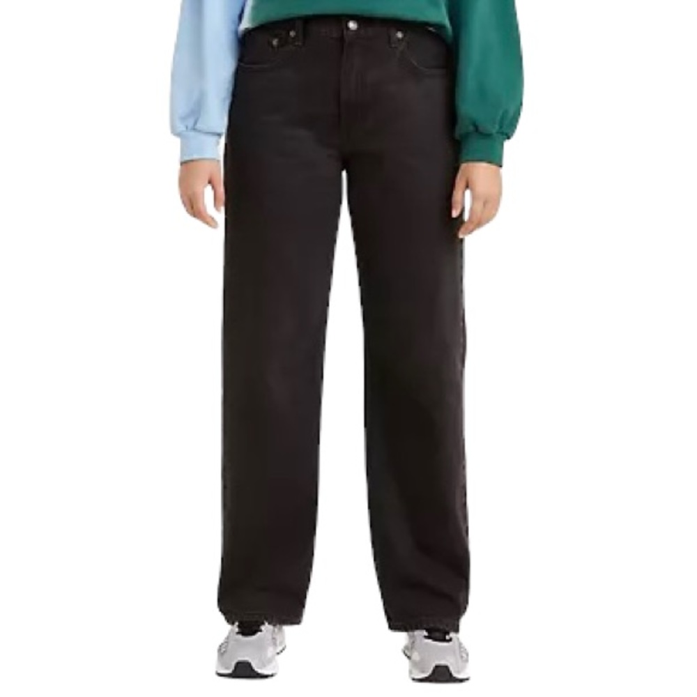 NWT Levi’s Black Loose Straight Jeans Mid Rise - Sustainable Soft - Size 30